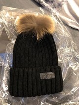 RUME Women Winter Knit Hat Ladies Beanie Hat With Pom Pom NEW IN PACKAGE - $19.79