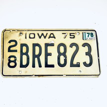 1978 United States Iowa Delaware County Passenger License Plate 28 BRE823 - $11.87