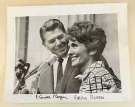 1980s President Ronald Nancy Reagan Signed 10x8 Photo Black White No COA - $274.99