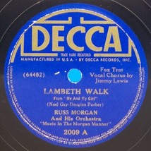 Russ Morgan w/ Jimmy Lewis &amp; Carolyn Clark 78 Lambeth Walk / Tell Me The... - £5.40 GBP