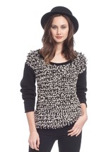 $198 PLENTY by Tracy Reese LOOPY Sweater BLACK / CREME BWQ3G9 Small FREE... - $168.27