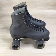 Vintage Riedell Roller Skates Sure Grip Super X 7L Black Wicked Max Whee... - $247.39