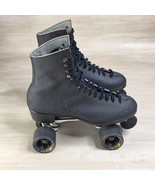 Vintage Riedell Roller Skates Sure Grip Super X 7L Black Wicked Max Whee... - $339.42 CAD
