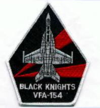 4.5&quot; NAVY BLACK KNIGHTS VFA-154 BLACK KNIGHTS EMBROIDERED PATCH - £31.45 GBP