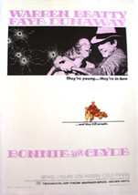 BONNIE AND CLYDE (1967) 1-Sheet Warren Beatty and Faye Dunaway Crime Drama - $350.00