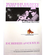 BONNIE AND CLYDE (1967) 1-Sheet Warren Beatty and Faye Dunaway Crime Drama - $350.00