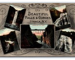 Multiview Gorges and Waterfalls of Ithaca NY New York UNP DB Postcard W15 - £5.45 GBP