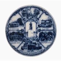 Vintage Charles Wellman Souvenir Of Concord Massachusetts Plate Flow Blue - $24.75