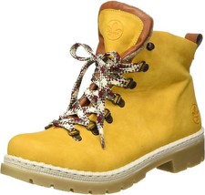 Rieker Y9403-68 Yellow tan  Ankle Boot Comfort shoe US 6   EU 37 - £31.12 GBP