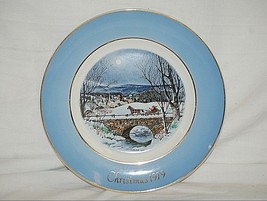 Vntage 1979 AVON Christmas Plate Dashing Through The Snow Enoch Wedgwood England - £13.22 GBP