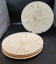 Lot of 4 PIER 1 SANCTUARY Starburst 11 1/2&quot; Dinner Plates Ironstone Light Brown - £39.56 GBP