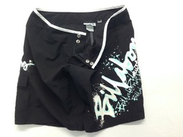Billabong Men&#39;s Size 12 Black Polyester Snap Button Closure Spellout Shorts - $149.65 MXN