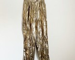 Vintage 80s Destinee Gold Lame High Waist Pants Lightweight Size Vtg 10 - £58.03 GBP