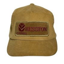 Vtg Trucker Corduroy Snapback Hat Fiatagri Hesston Tractors Swingster US... - $787.81 MXN