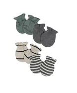 Gerber Baby Boy Mittens, Size 0-3M, Qty 4, Dinosaurs, Stripes and Solid - $7.95