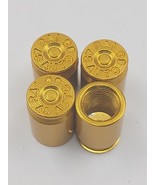 Set of  4 Gold Bullet Tire Valve Stem Caps For Car, Standard Fitting #5 - $7.50