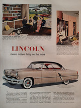 1952 September Holiday Advertisement LINCOLN Means Modern Living on the Move - £8.61 GBP