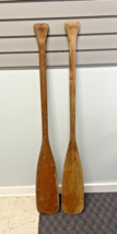 Vintage Wood Paddles PAIR set wooden oars nautical boat wall art decor m... - $99.99