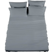 6 Piece Sheet Set, Microfiber, Stone Blue, King Sheet Set - £36.24 GBP