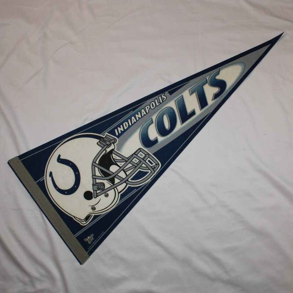Primary image for Indianapolis Colts 12"x29" Full-Sized WinCraft Pennant Helmet Design Made in USA