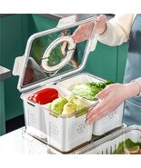 Fruit Containers 3-Count with Removable Colanders for Fridge Organizer - $94.40 MXN