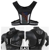 Night Running Vest with Phone Holder Reflective Running Chest Pouch   Vest Bag R - £88.41 GBP
