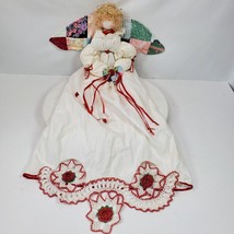 Vintage Handmade Crochet &amp; Quilted Wings Angel Doll 31 Inch Head to End ... - $78.54