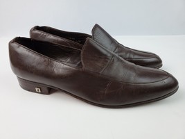 Vintage Men&#39;s brown Leather Playboy dress shoes Size 7.5 pointed toe Brazil - $47.51