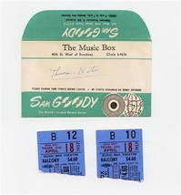 The Music Box Ticket Envelope &amp; 2 Ticket Stubs Separate Tables Terrance ... - $17.82