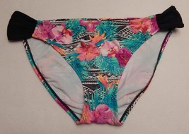 NEW Arizona Splash of Color Swimsuit Bottom Black Multi Size: L NWT Reta... - $12.99