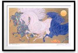 Guillaume Azoulay &quot;Harlequin Horses&quot; Print On Paper H/SIGNED Numbered Framed Coa - $2,699.10