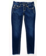 Miss Me Signature Skinny Jeans Women&#39;s 27 (30x31 Measured) Dark Blue Fla... - $498.10 MXN