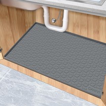 Under Sink Mat For Kitchen Waterproof, 34&quot; X 22&quot; Silicone Under Sink Liner, Up T - £31.96 GBP