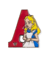 Alice in Wonderland Disney Pin: Alice &quot;A&quot; Monogram Alphabet Letter - $17.74 CAD