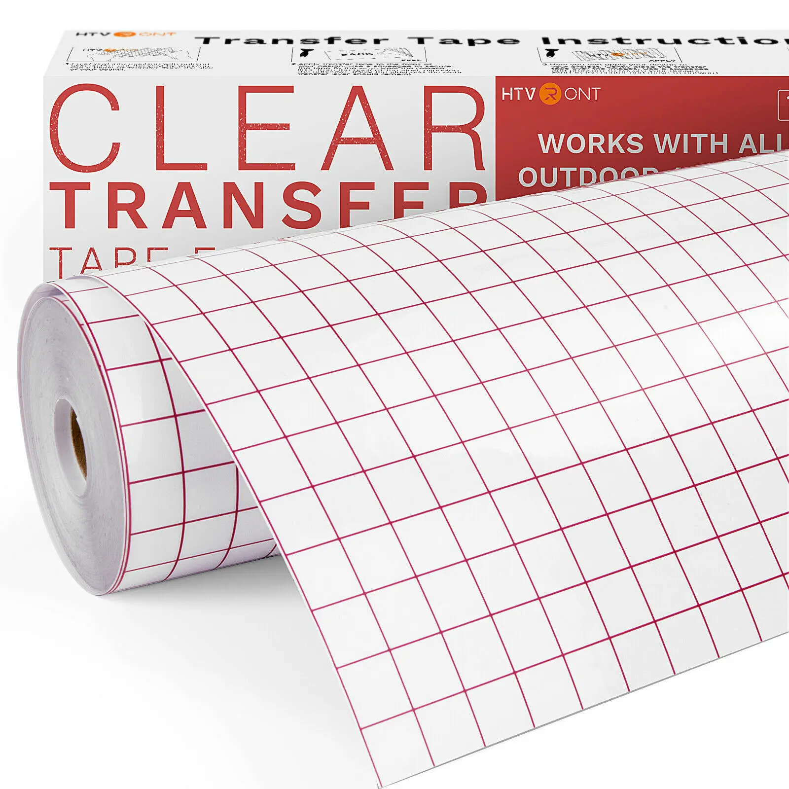 HTVRONT transfer tape with red alignment grid - $456.66 MXN