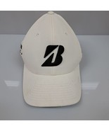 Bridgestone Golf Hat White Black Flexfit Size S-M Baseball Cap B330 - $13.36