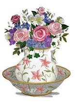 BeyondVision Custom and Unique Spring Blooms with Vase[Floral Wash Basin and Pit - £37.02 GBP