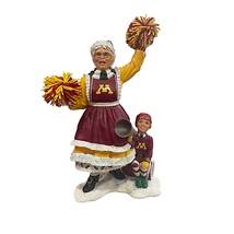 University Minnesota Gophers Danbury Mint Mrs Claus Cheerleader Figurine 9&quot; - £54.76 GBP