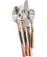 NauticalMart Wood Stem Silver Cutlery Set Stainless Dinnerware Flatware ... - €33,47 EUR