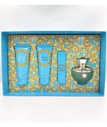 Versace DYLAN TURQUOISE 4 PIECE GIFT SET - 3.4 OZ EAU DE TOILETTE SPRAY NEW - $106.51 CAD
