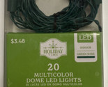 Holiday Time 20ct Multi Dome LED Lights 7.5fT Long Battery Powered - $7.91