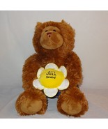 Get Well Soon Teddy Bear Boxers Flower Plush Stuffed Animal 11" Toy Brown - $26.30