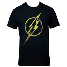 The Flash Logo Distressed Gold T-Shirt Black - £26.14 GBP+