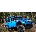 2017 Jeep Wrangler custom Rubicon in blue | 24x36 inch POSTER | off road - £16.47 GBP