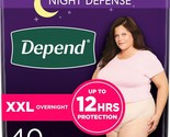 Depend Night Defense Adult Incontinence Underwear for Women Overnight, X... - $42.08