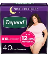 Depend Night Defense Adult Incontinence Underwear for Women Overnight, X... - £33.24 GBP