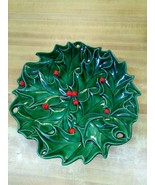 Vintage Atlantic Mold Christmas 11&quot; Serving Plate Holly Leaves Berries 7... - €42,30 EUR