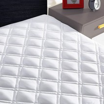 Quilted Fitted Queen Mattress Pad - Queen Size Mattress Protector   (Size:Queen) - £14.68 GBP