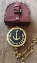 Antique Flat Pocket Compass with Marine Pocket Compass Engraved || (Anti... - £35.83 GBP