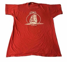 VTG Return Of The Tall Ships 1980 T-Shirt Red Size Large Adult - £10.95 GBP